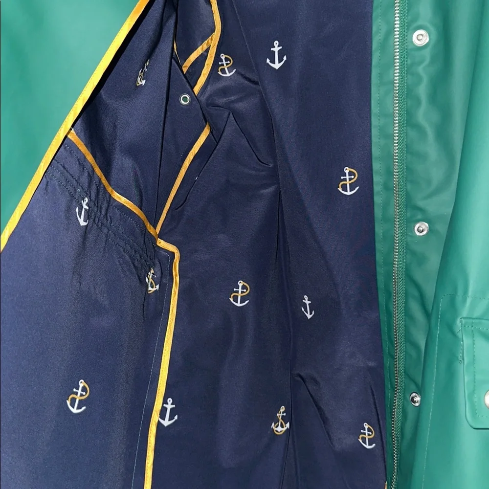 J Crew Green Raincoat - Picture 3 of 5